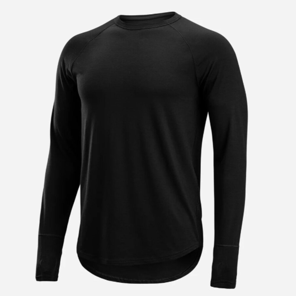MERINO CREW NECK: BLACK